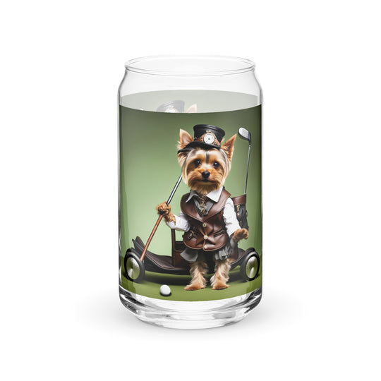 Yorkshire Terrier Golfer- Can-shaped glass v4