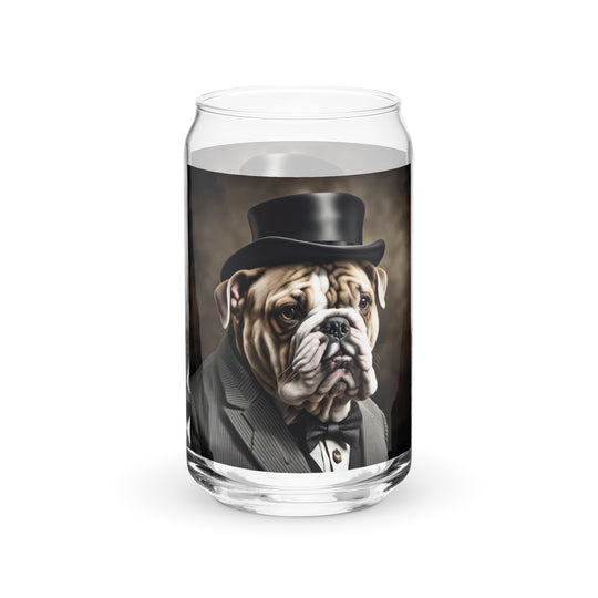 Bulldog- Can-shaped glass