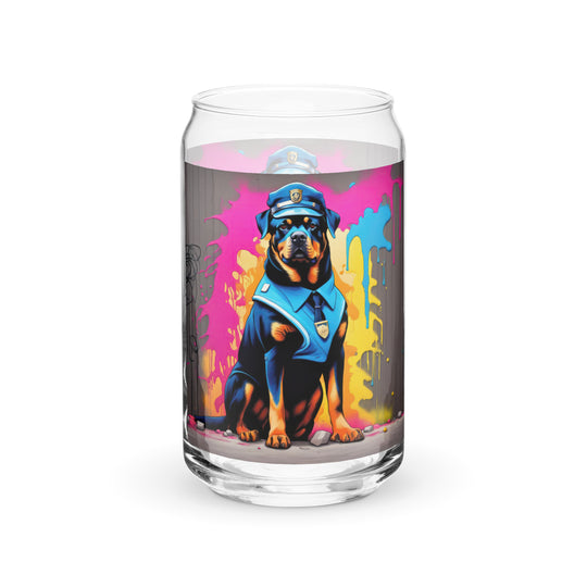 Rottweiler- Can-shaped glass