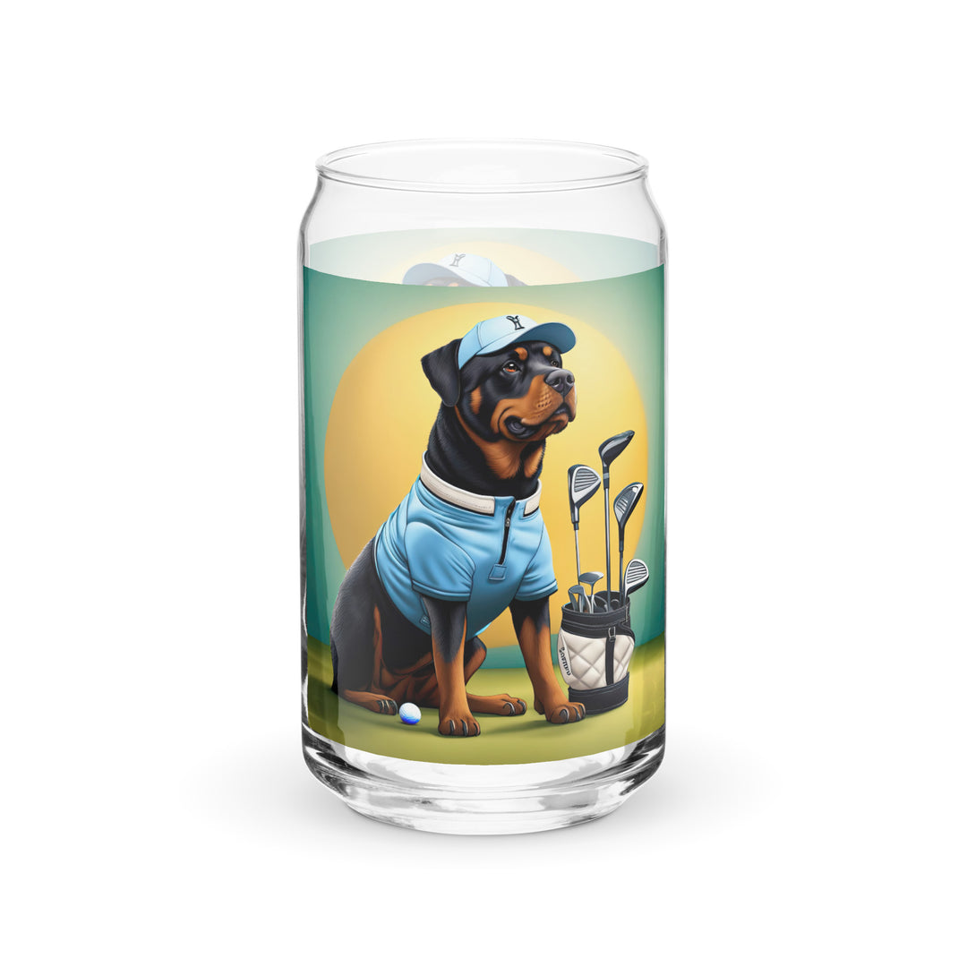 Rottweiler Golfer- Can-shaped glass v2