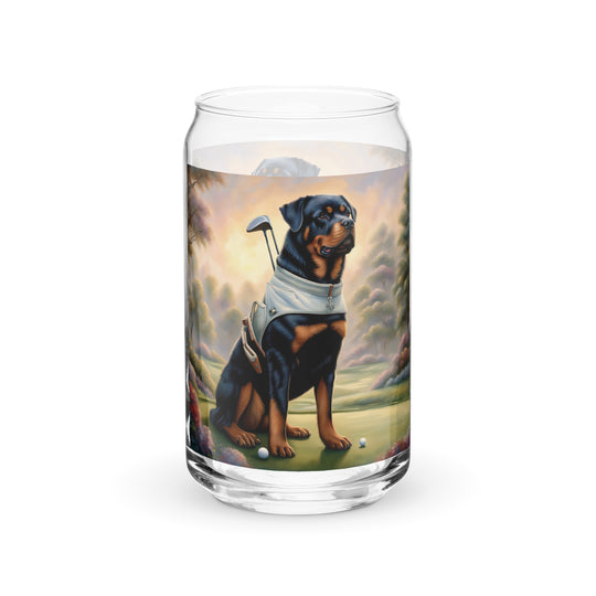 Rottweiler Golfer- Can-shaped glass v3