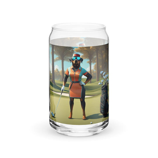 Rottweiler Golfer- Can-shaped glass v4