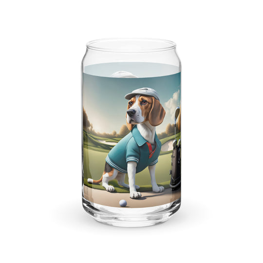 Beagle Golfer- Can-shaped glass v2