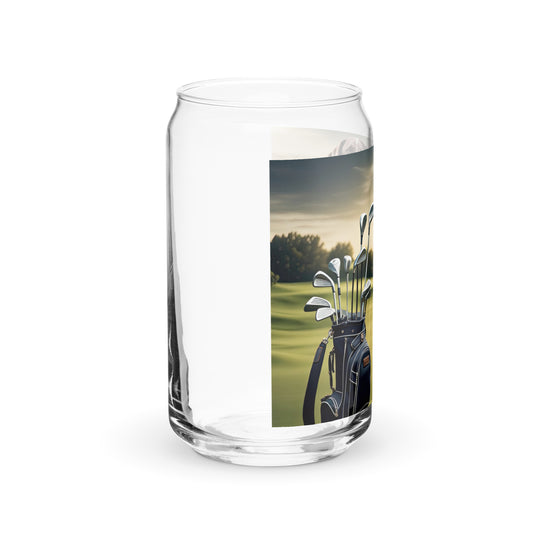 German Shorthaired Pointer Golfer- Can-Shaped Glass v2