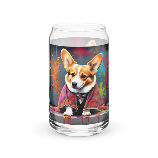 Pembroke Welsh Corgi- Can-shaped glass v3