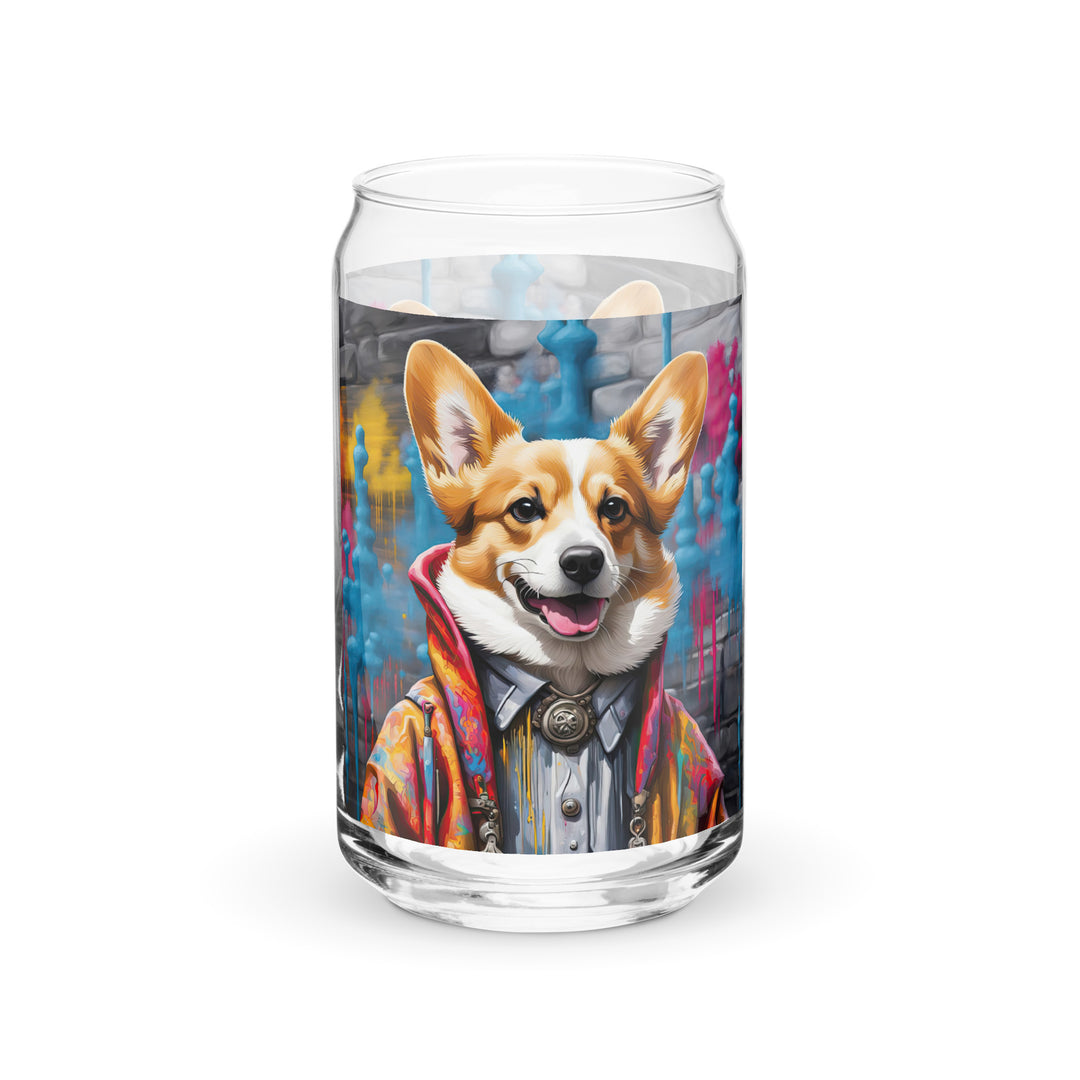 Pembroke Welsh Corgi- Can-shaped glass v5