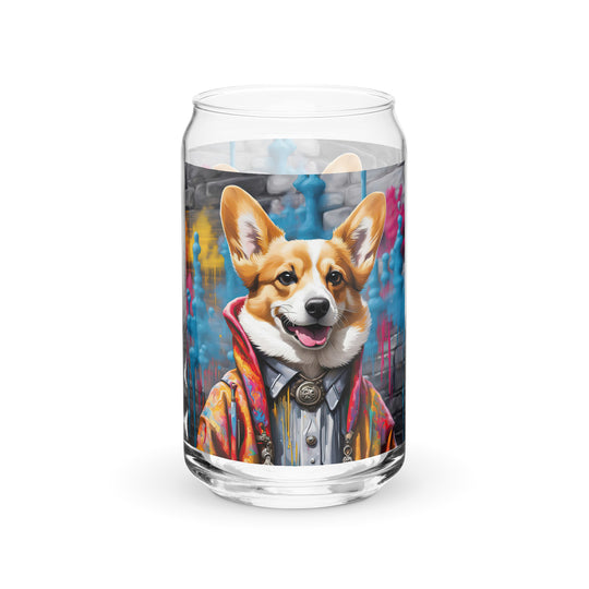 Pembroke Welsh Corgi- Can-shaped glass v5