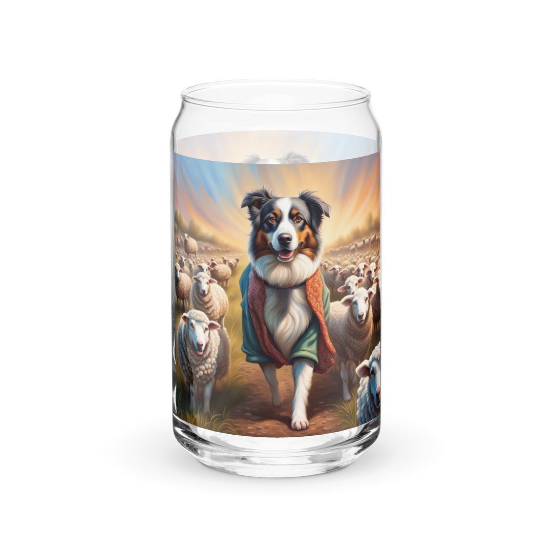 Australian Shepherd- Can-shaped glass