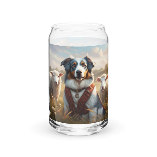 Australian Shepherd- Can-shaped glass v4