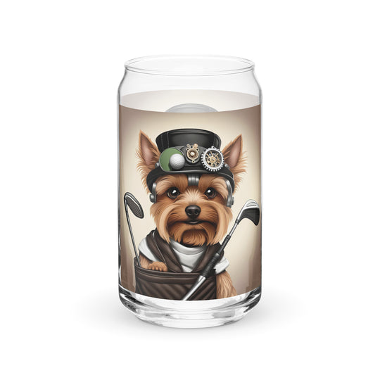 Yorkshire Terrier Golfer- Can-shaped glass v3