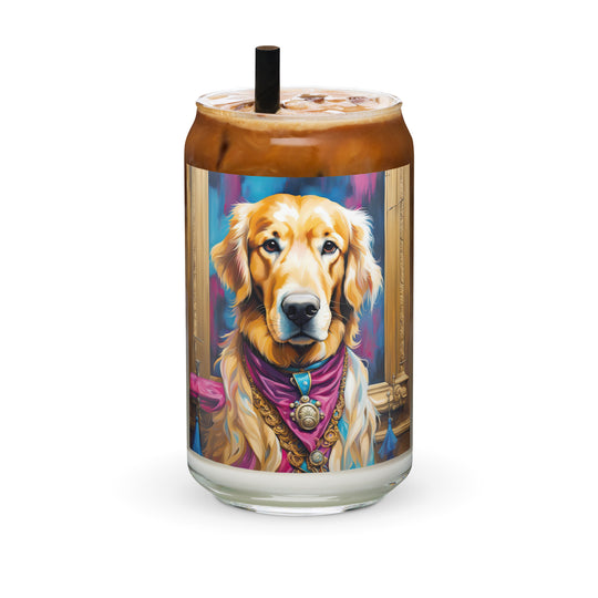 Golden Retriever- Can-shaped glass v4