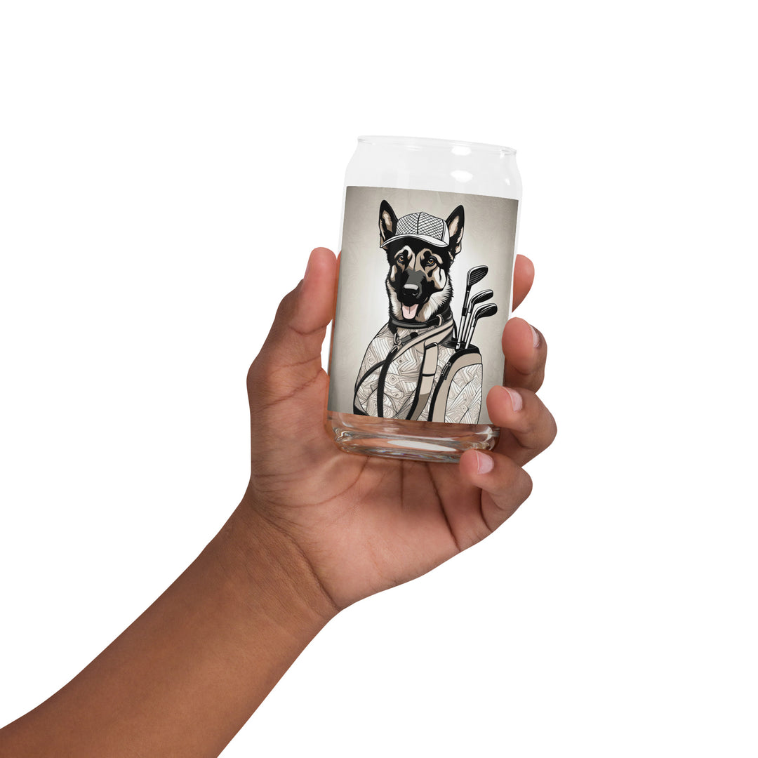 German Shepherd- Can-Shaped Glass v4