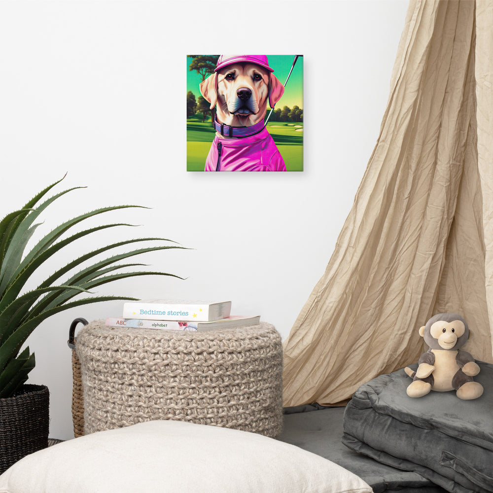 Canvas-Labrador Retriever Golfer V16