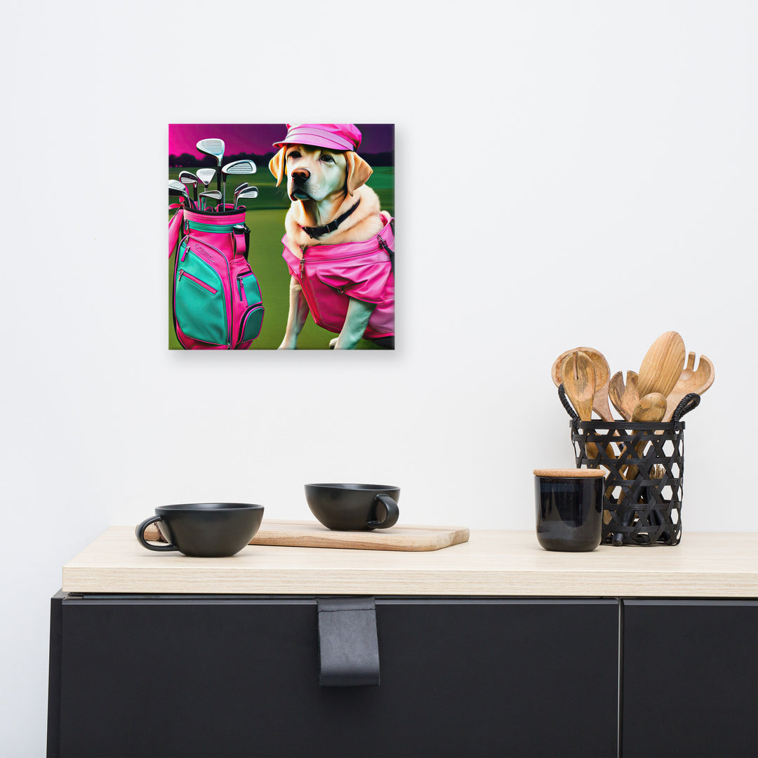 Canvas-Labrador Retriever Golfer V17