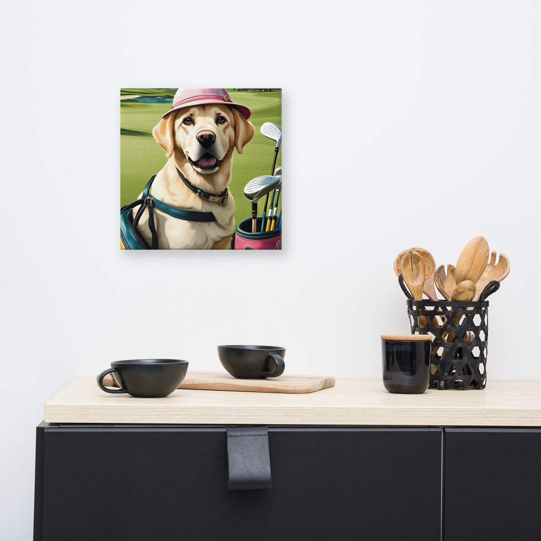 Canvas-Labrador Retriever Golfer V19