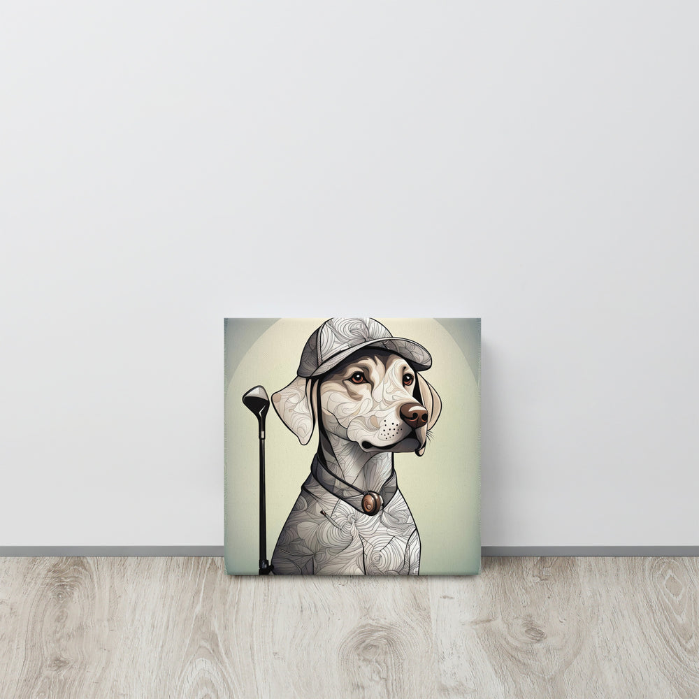 Canvas-Labrador Retriever Golfer V22