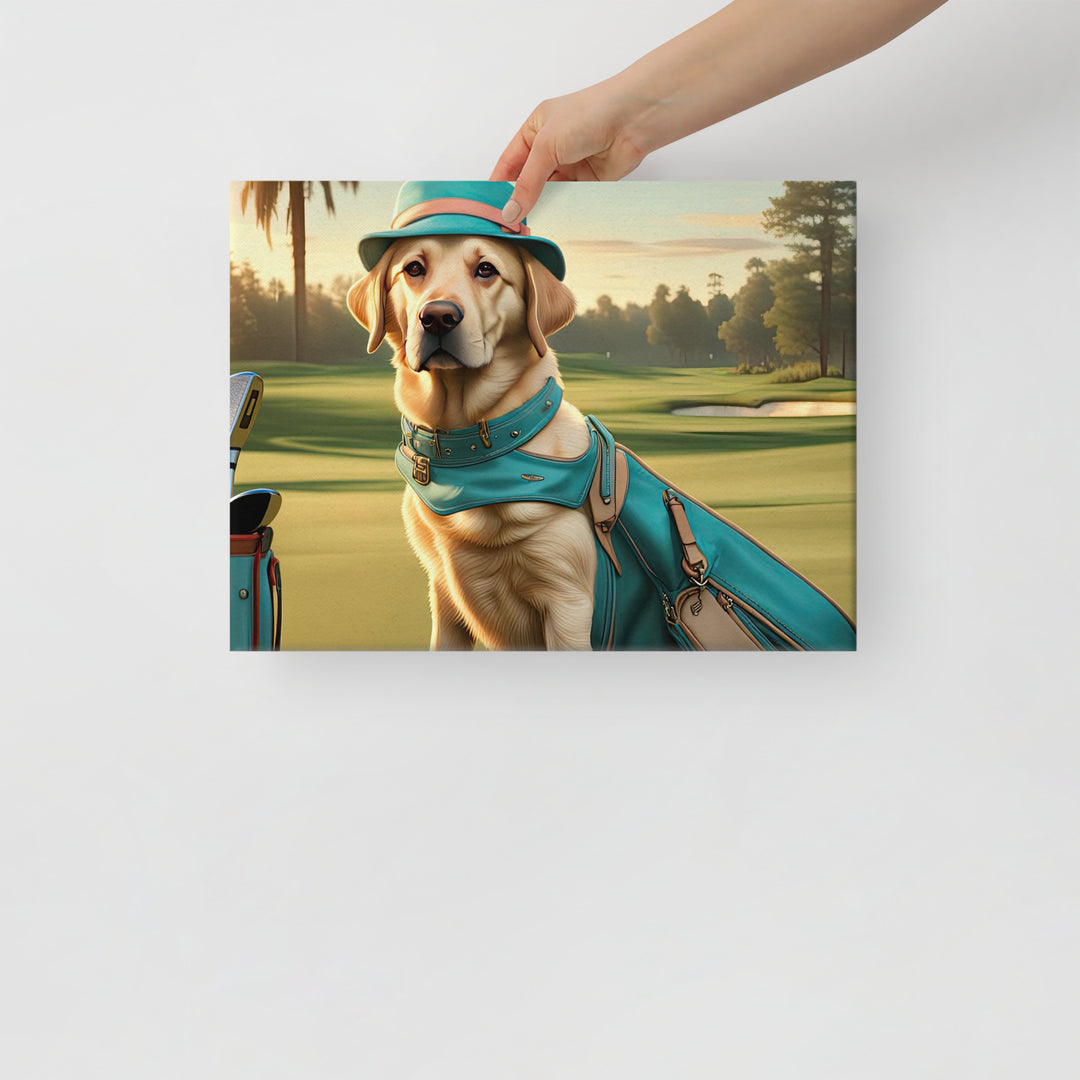 Canvas-Labrador Retriever Golfer V12