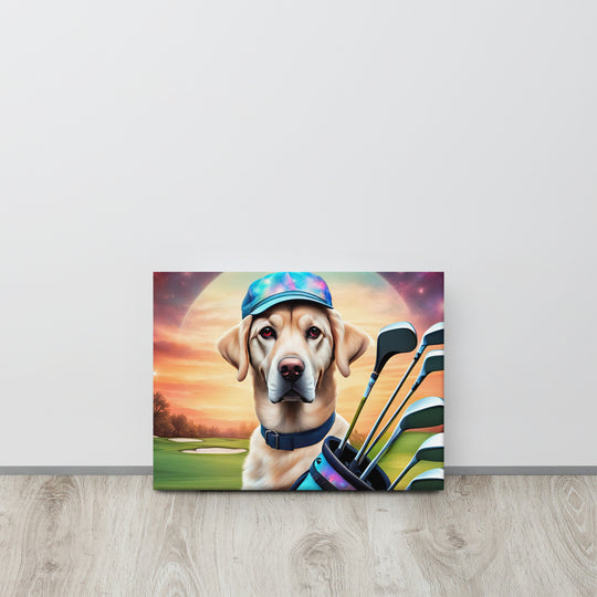 Canvas-Labrador Retriever Golfer V13