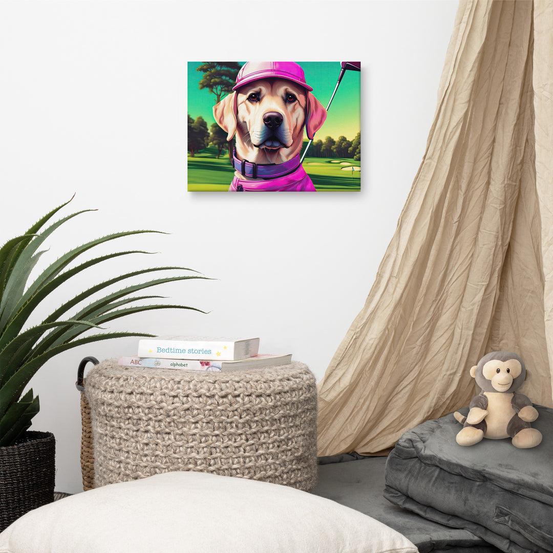 Canvas-Labrador Retriever Golfer V16