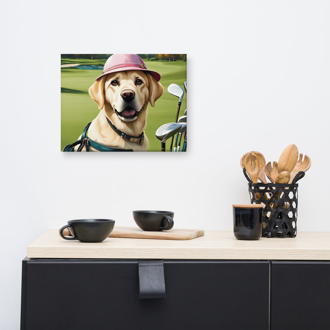 Canvas-Labrador Retriever Golfer V19