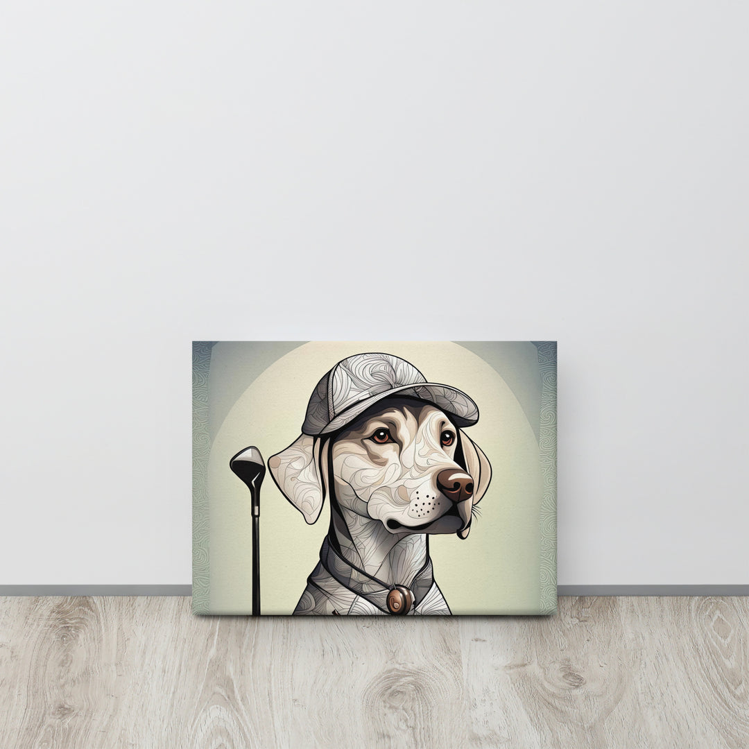 Canvas-Labrador Retriever Golfer V22