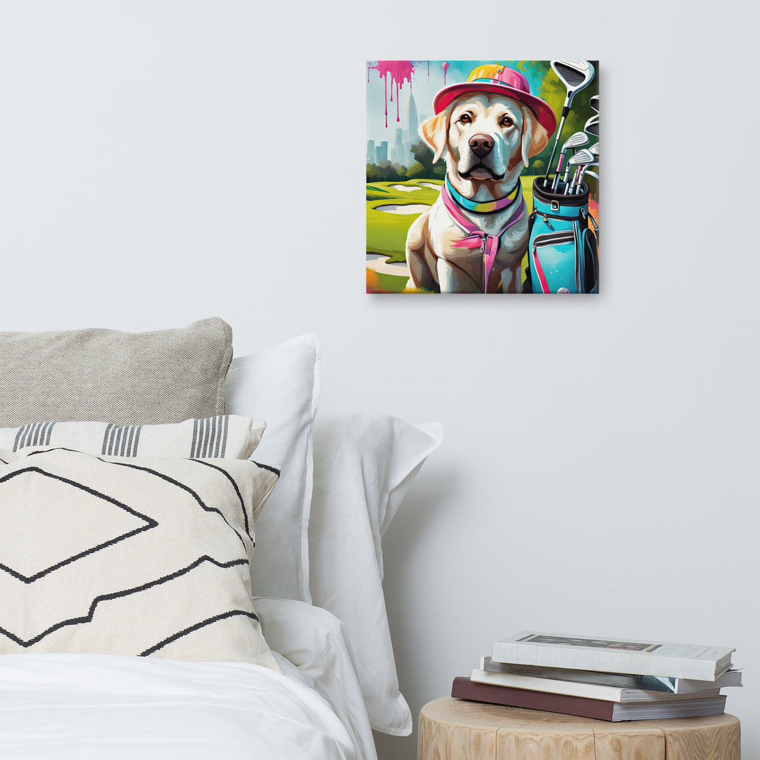 Canvas-Labrador Retriever Golfer V15