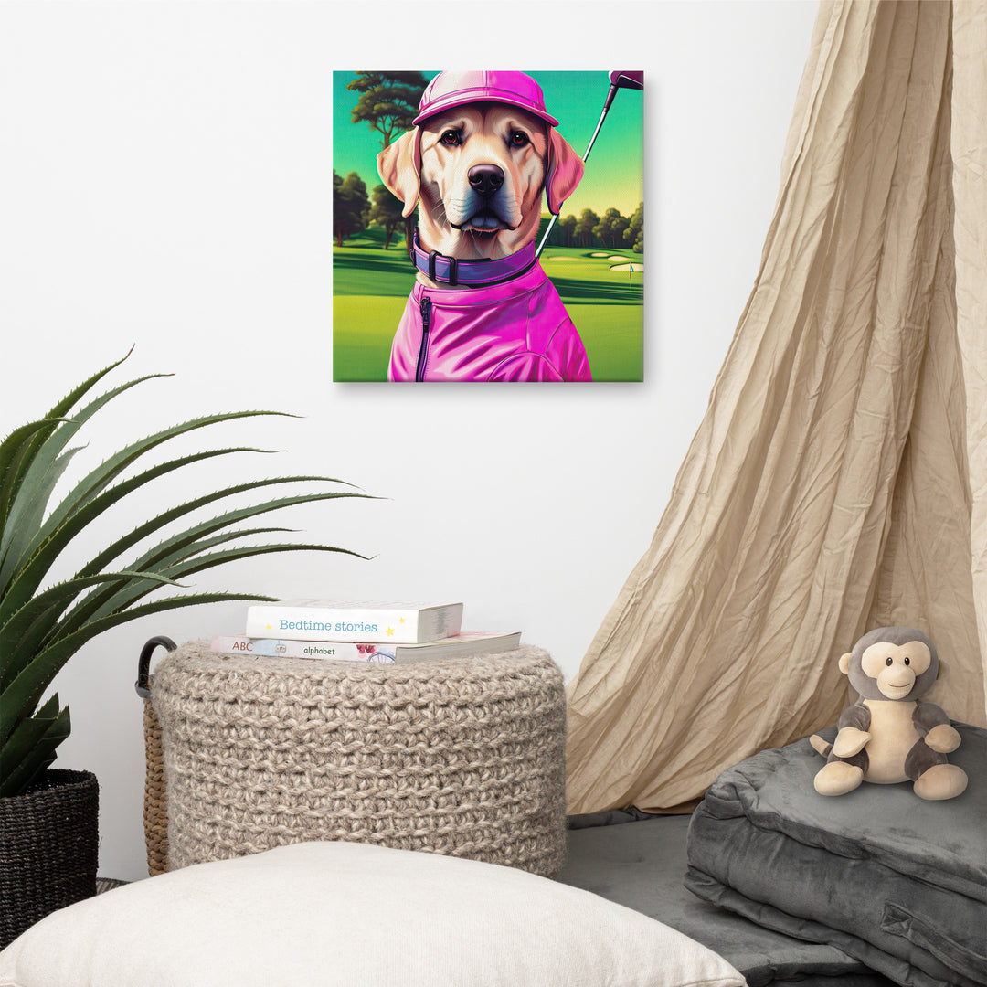 Canvas-Labrador Retriever Golfer V16