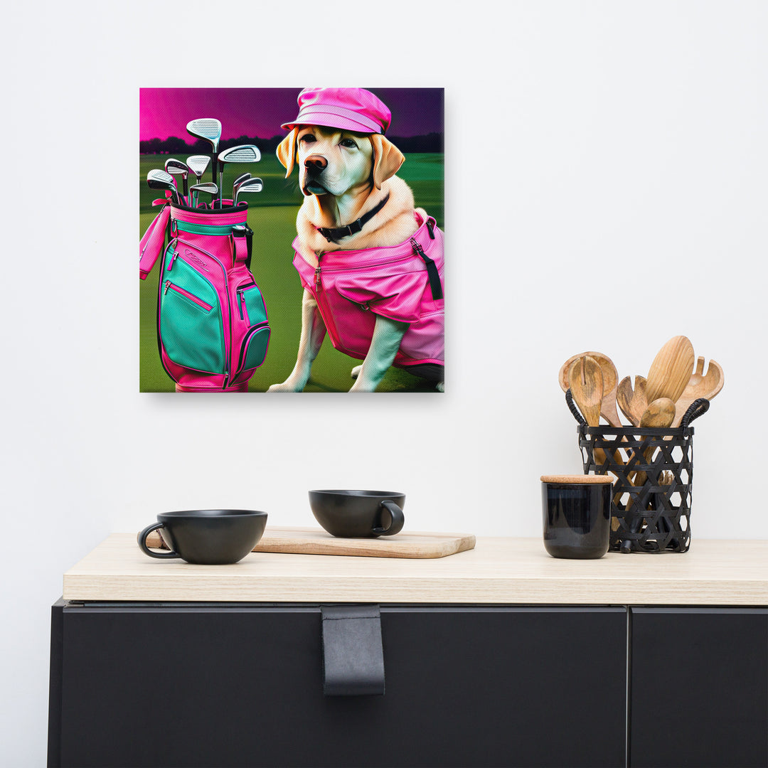 Canvas-Labrador Retriever Golfer V17