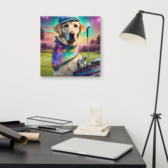 Canvas-Labrador Retriever Golfer V21