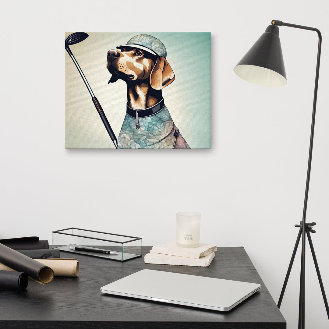 Canvas-Labrador Retriever Golfer V8