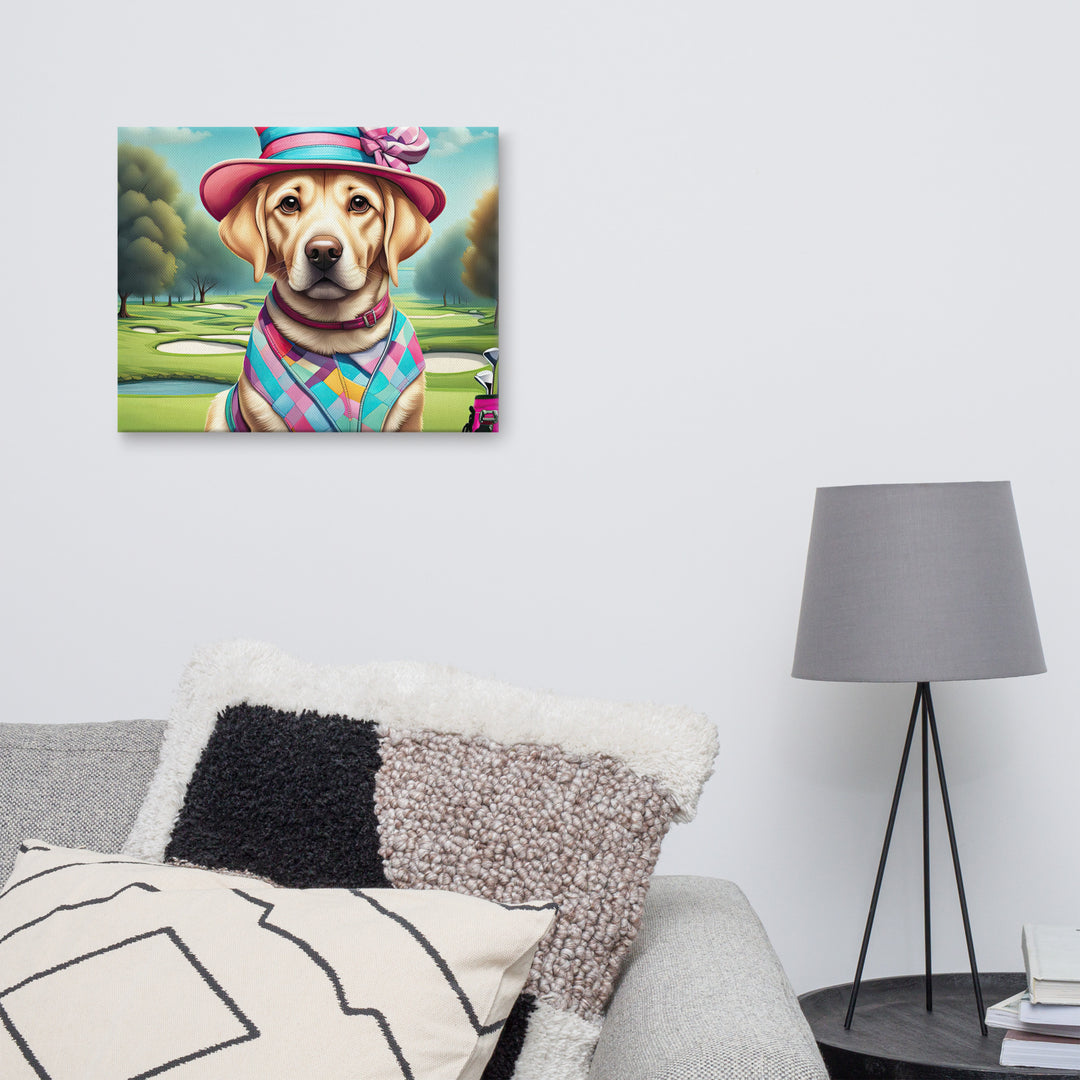 Canvas-Labrador Retriever Golfer V9