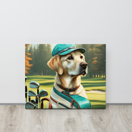 Canvas-Labrador Retriever Golfer V10