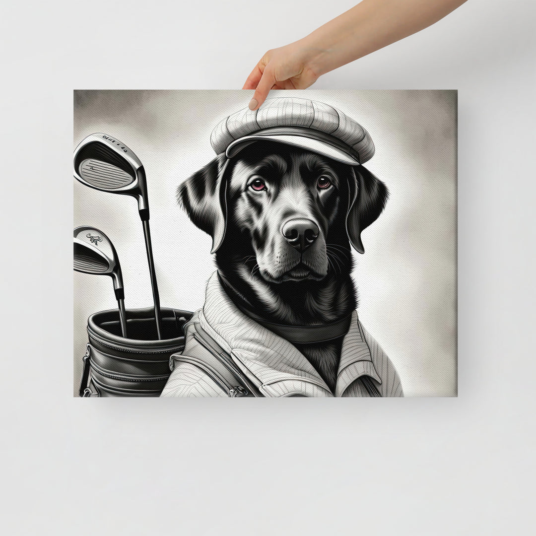 Canvas-Labrador Retriever Golfer V11