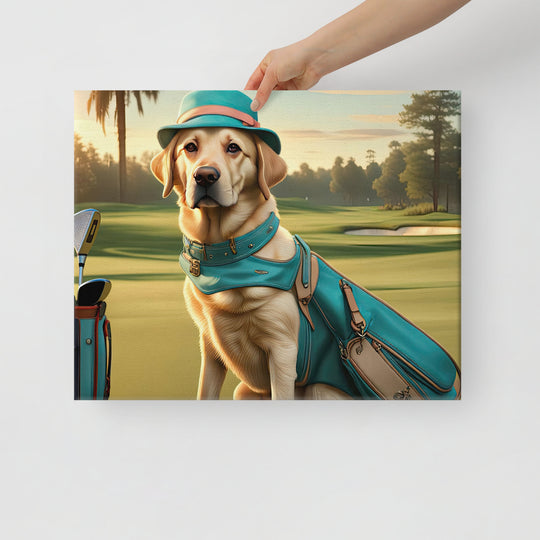 Canvas-Labrador Retriever Golfer V12