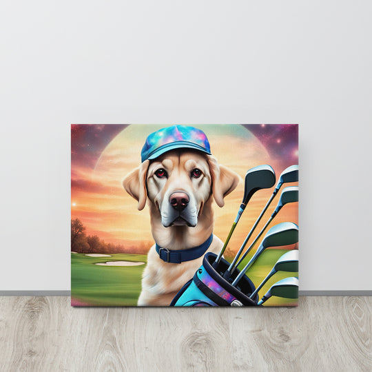 Canvas-Labrador Retriever Golfer V13