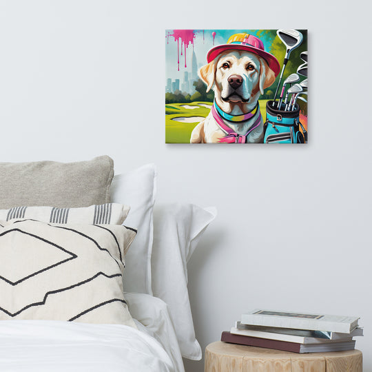 Canvas-Labrador Retriever Golfer V15