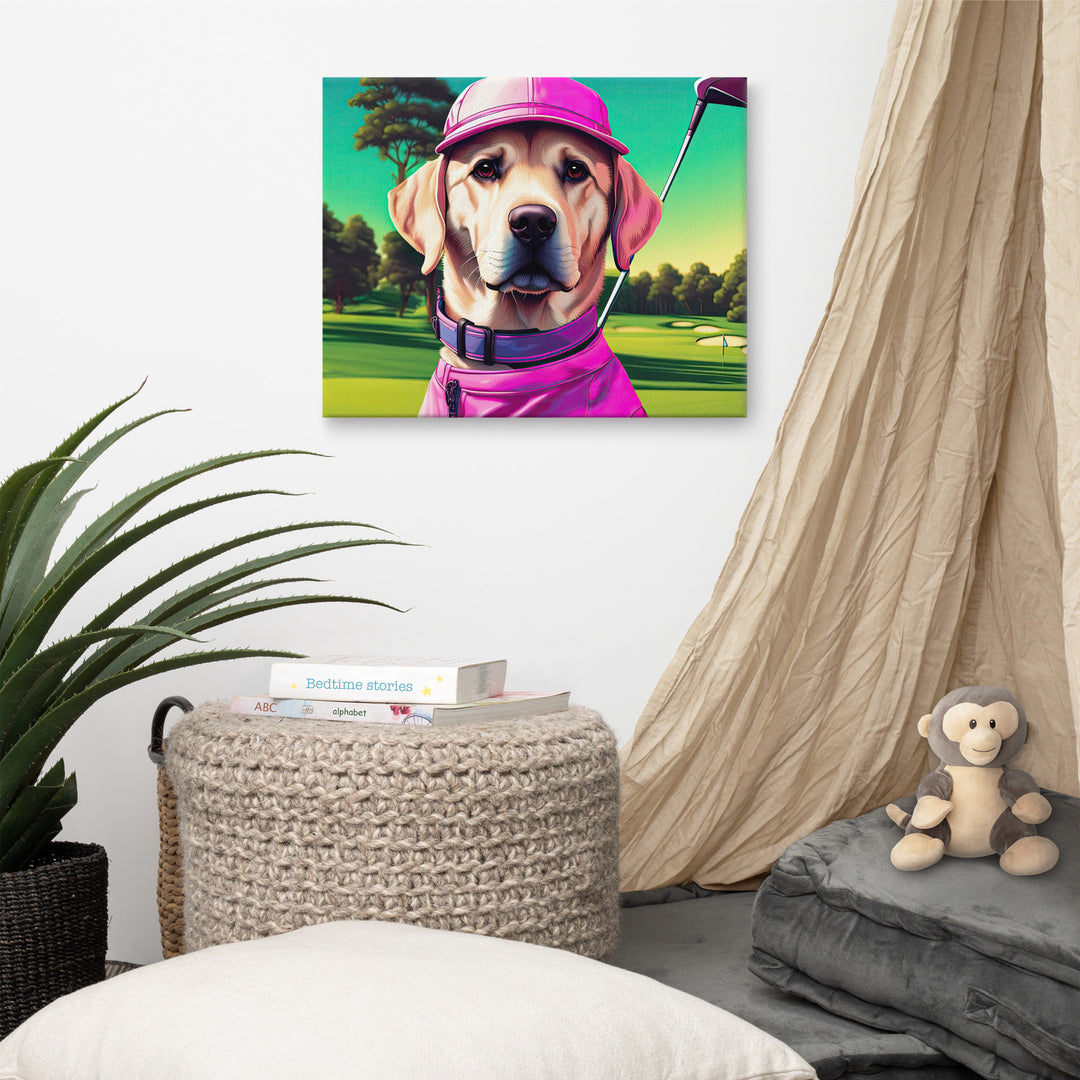 Canvas-Labrador Retriever Golfer V16