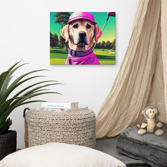 Canvas-Labrador Retriever Golfer V16