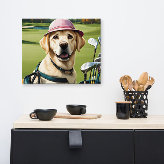 Canvas-Labrador Retriever Golfer V19