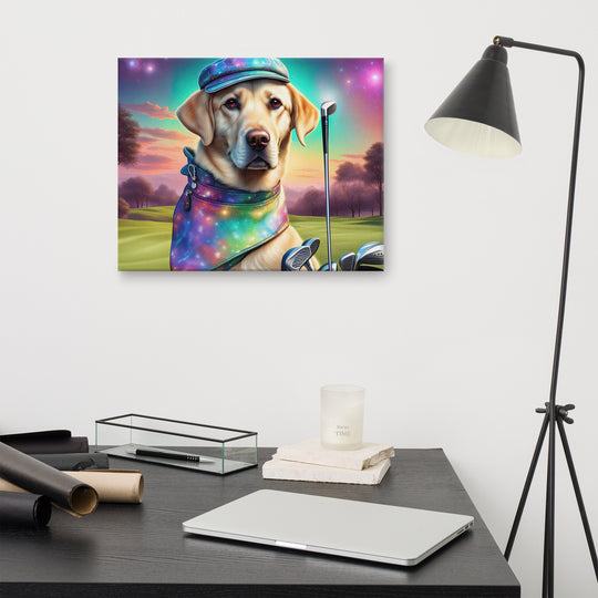 Canvas-Labrador Retriever Golfer V21