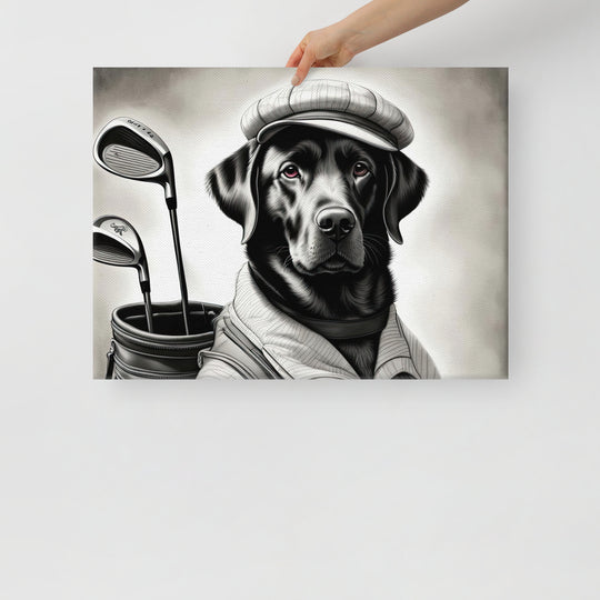 Canvas-Labrador Retriever Golfer V11