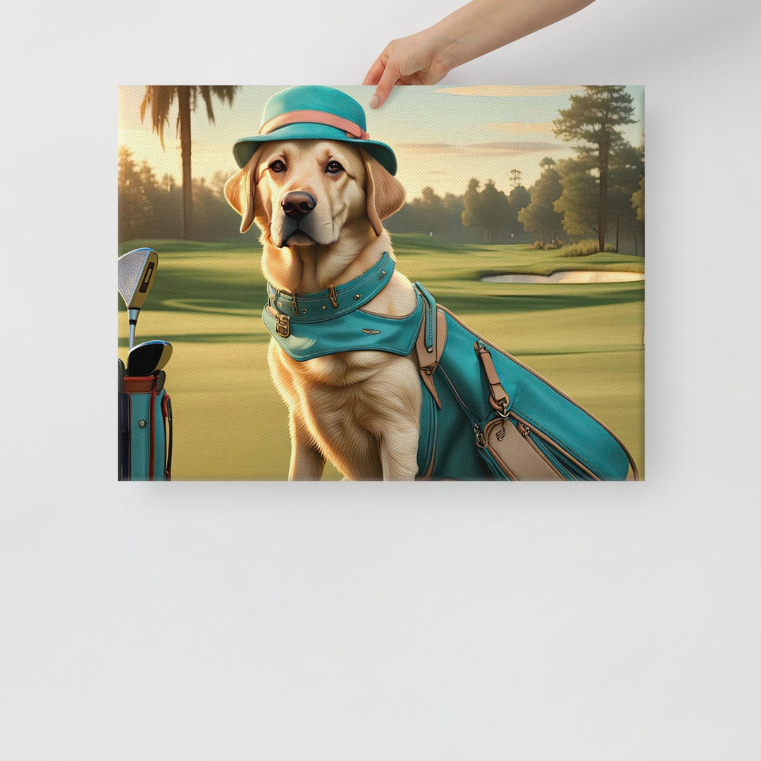 Canvas-Labrador Retriever Golfer V12