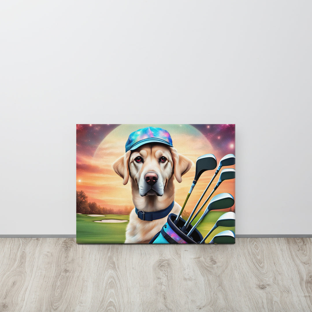 Canvas-Labrador Retriever Golfer V13