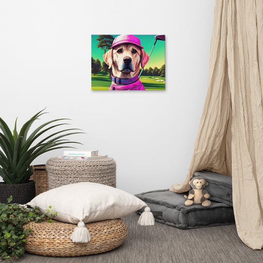 Canvas-Labrador Retriever Golfer V16