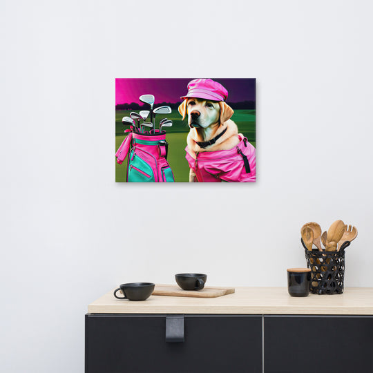 Canvas-Labrador Retriever Golfer V17