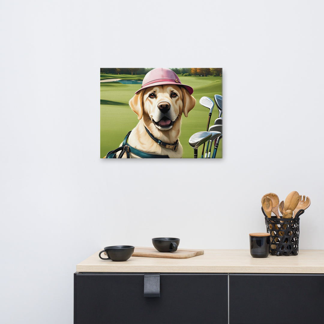 Canvas-Labrador Retriever Golfer V19