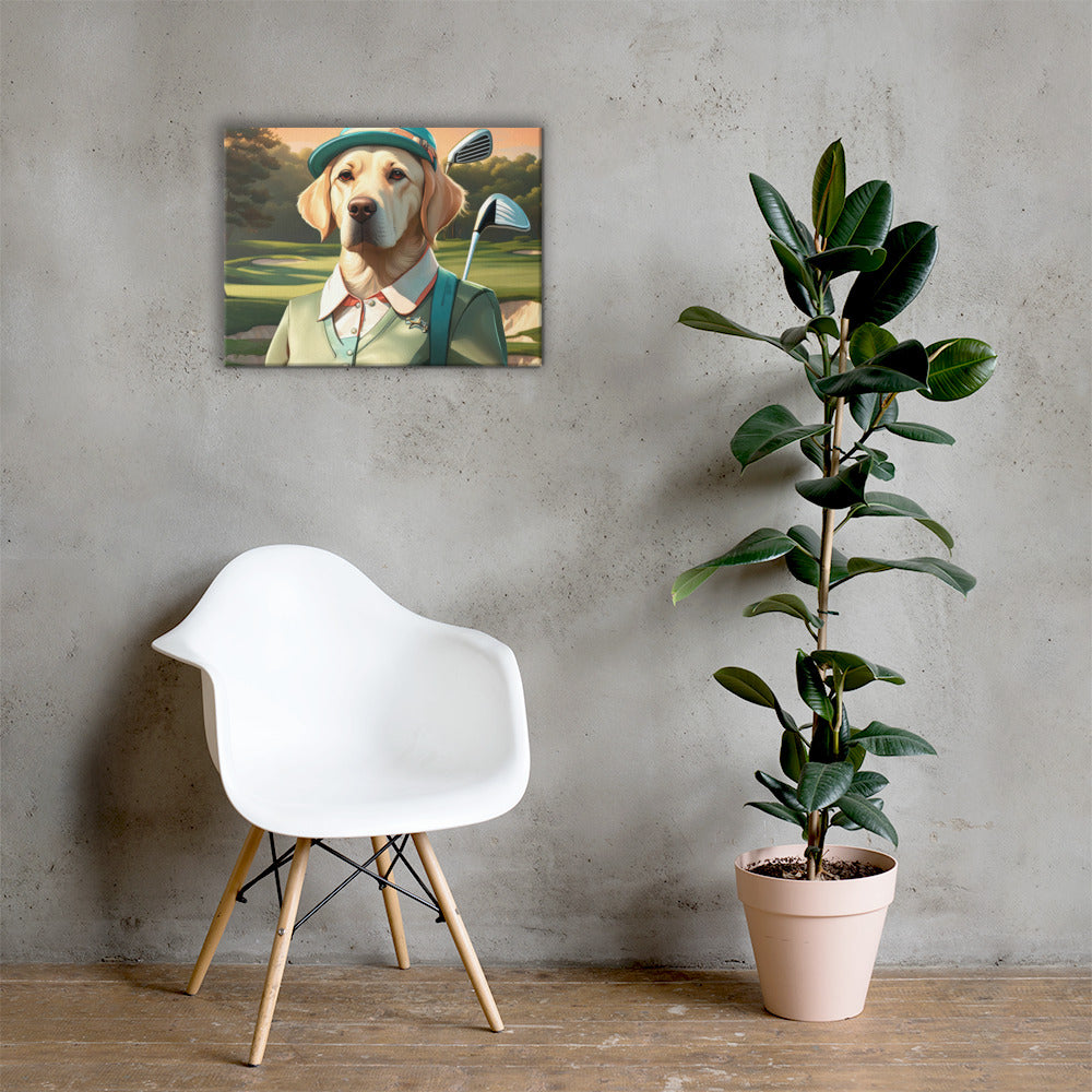 Canvas-Labrador Retriever Golfer V14