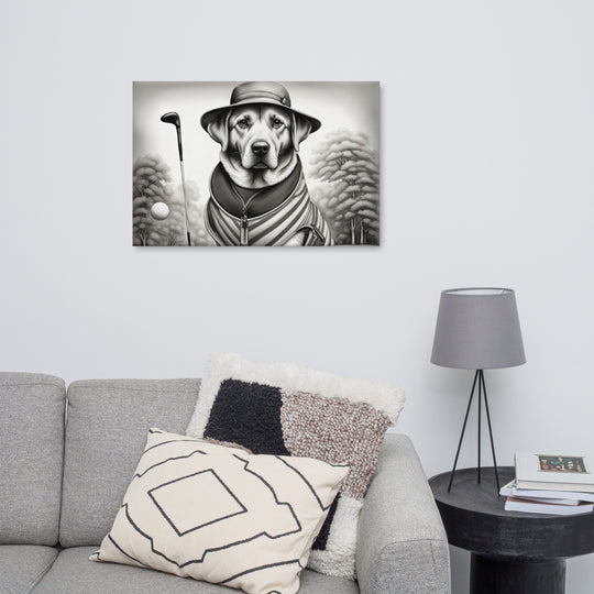 Canvas-Labrador Retriever Golfer V7