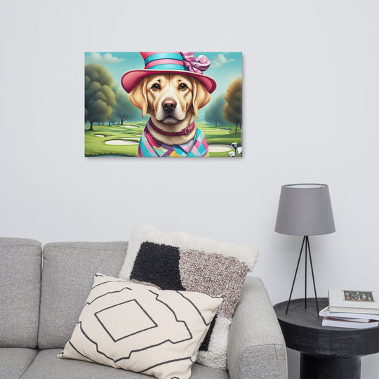 Canvas-Labrador Retriever Golfer V9