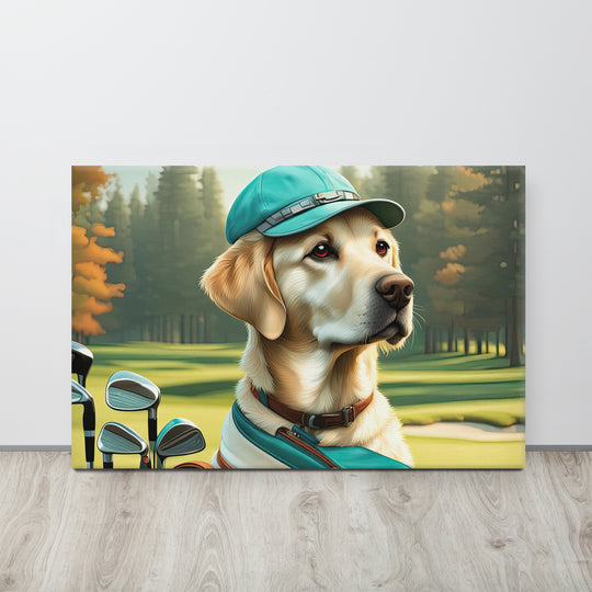 Canvas-Labrador Retriever Golfer V10